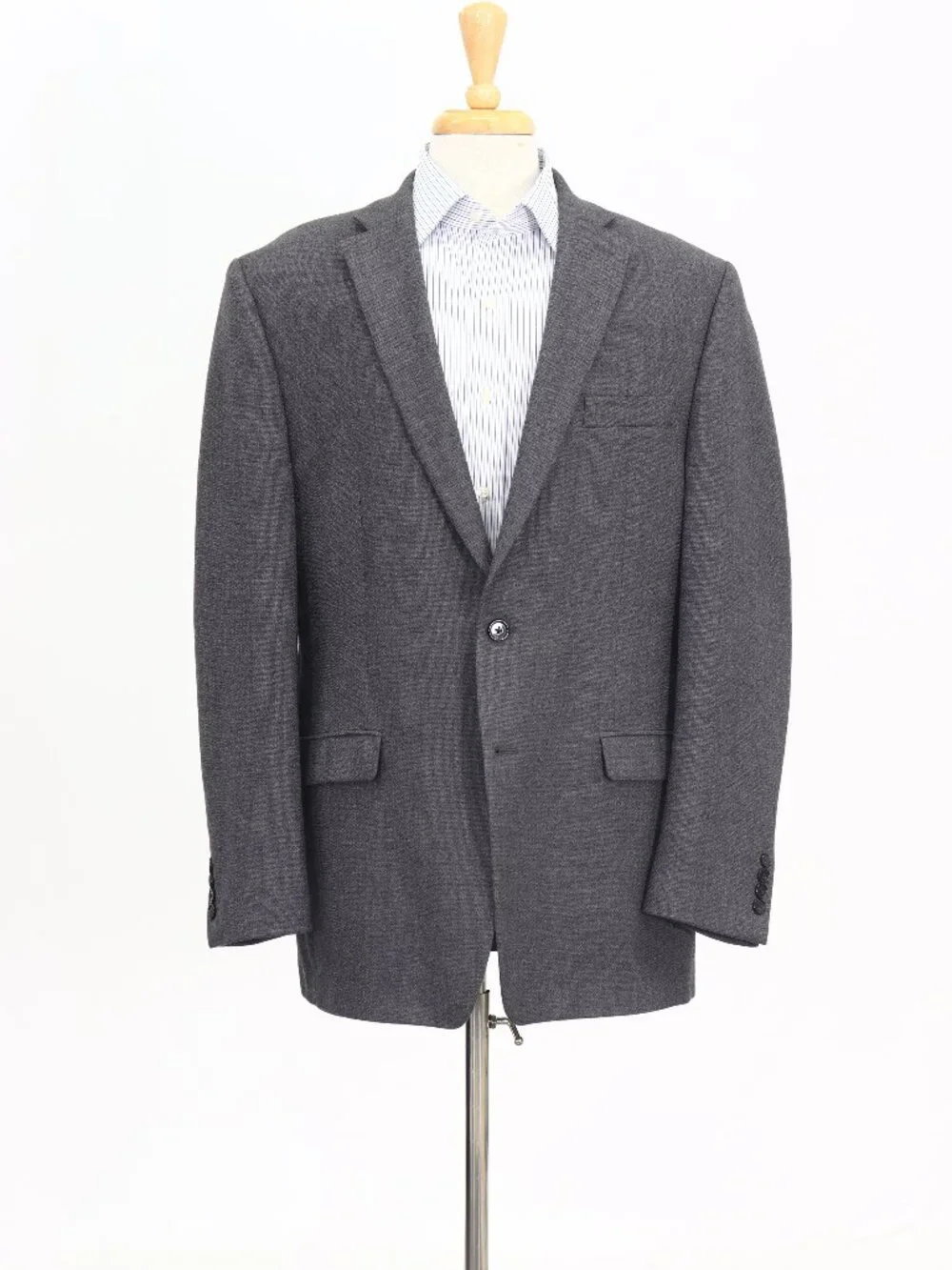 Ralph Lauren 44L Gray Blazer Sport Coat Jacket 2-Button Solid W854